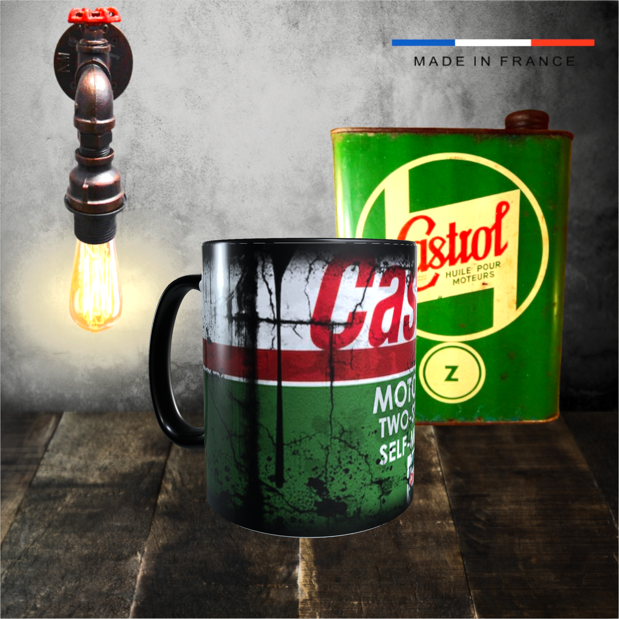 mug castrol bidon dhuile