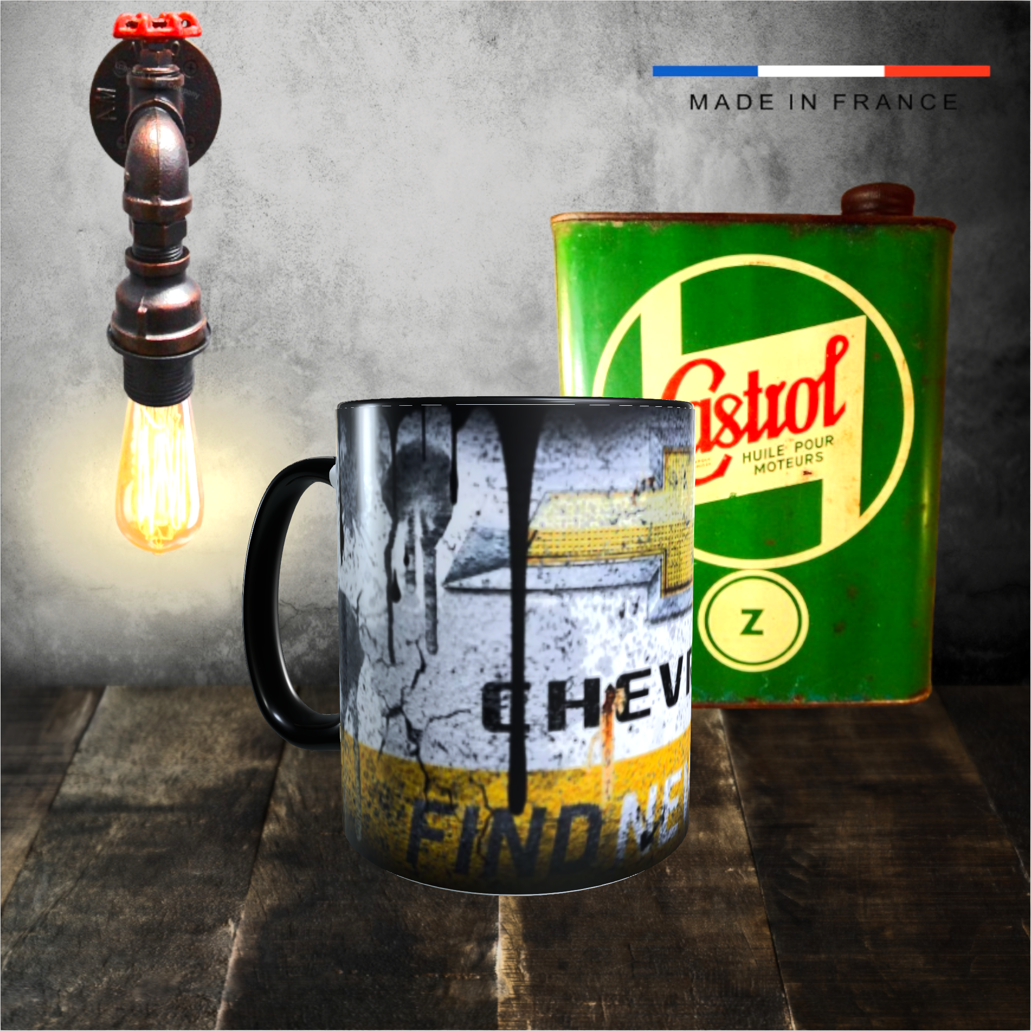 mug chevrolet bidon dhuile