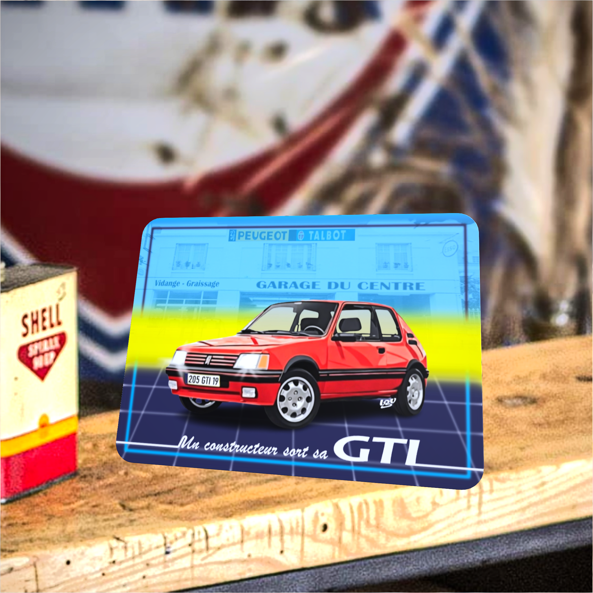 Plaque métal vintage Peugeot 205 gti Enseigne Garage Décoration Déco