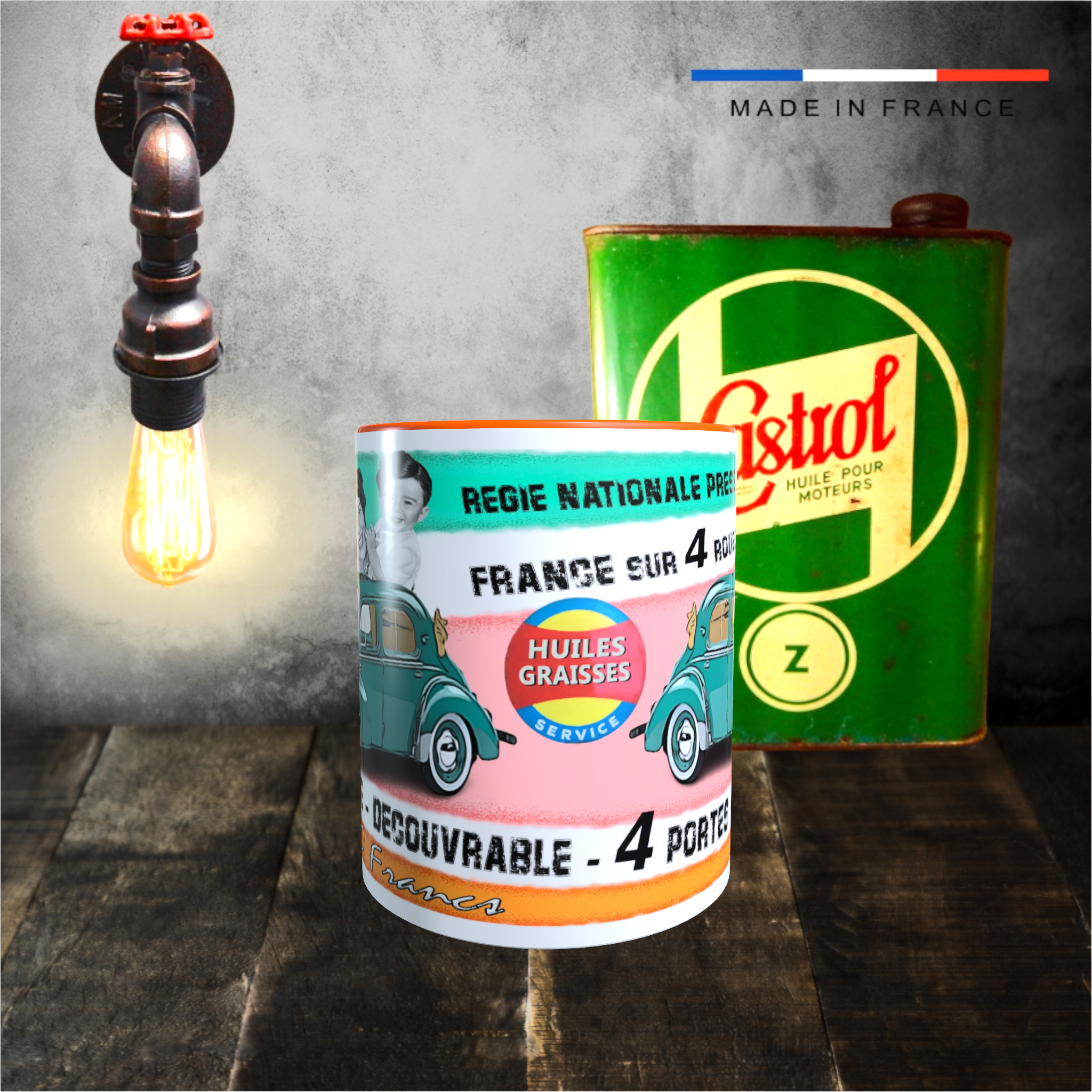 mug céramique 4cv retro