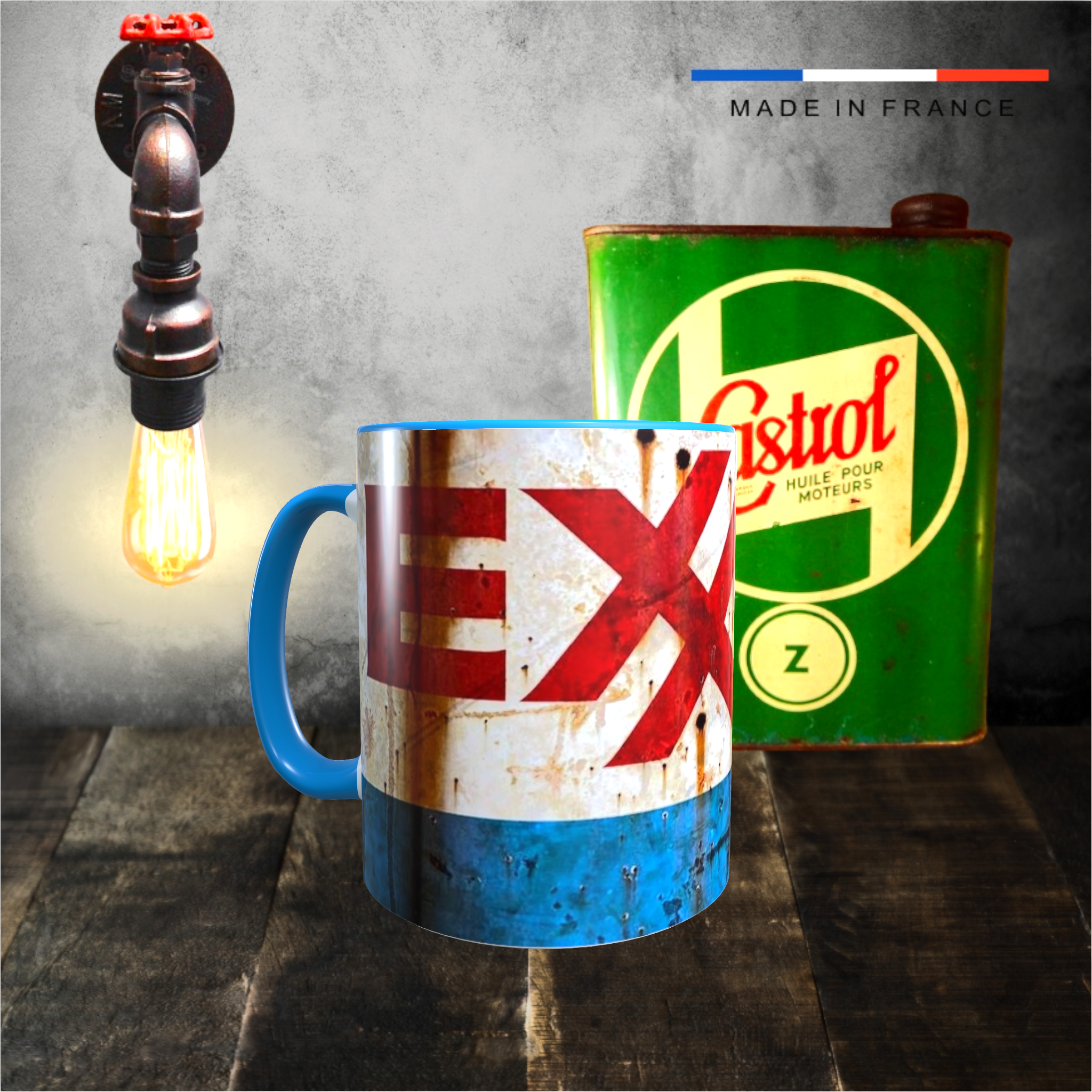 mug exxon effet bidon rouillé