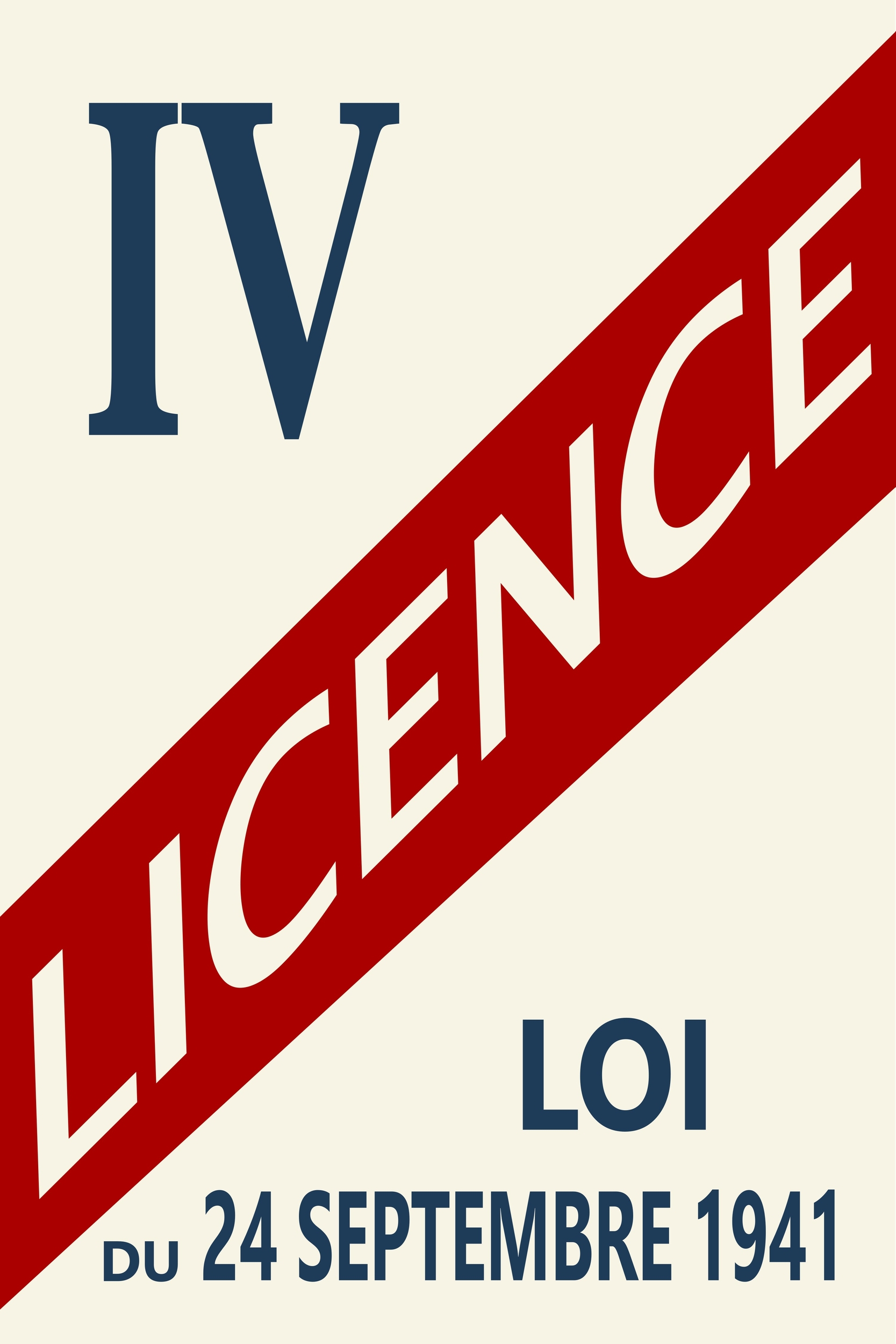 LICENCE IV 15X20