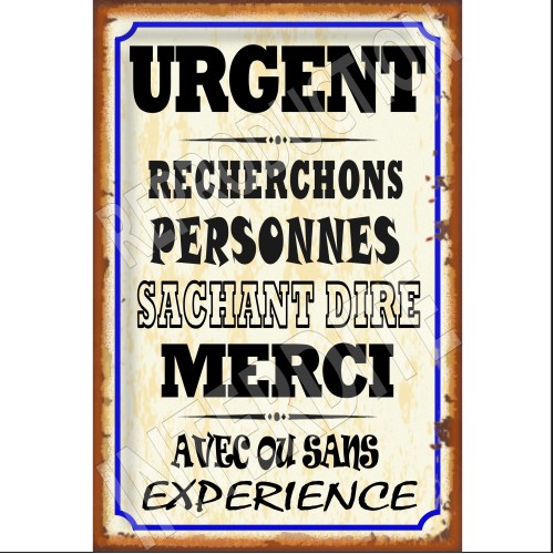 urgent merci 20x30