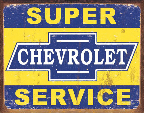 plaque métal chevrolet service
