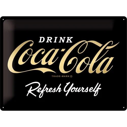 plaque métal coca-cola metallic edition limitée