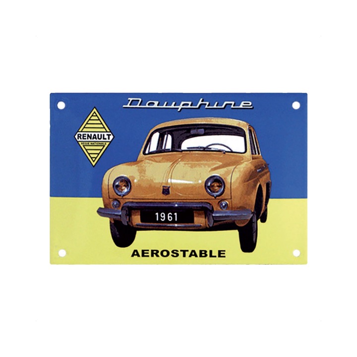 plaque émaillée Renault Dauphine
