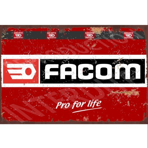 plaque publicitaire rétro facom pro for life 20x30