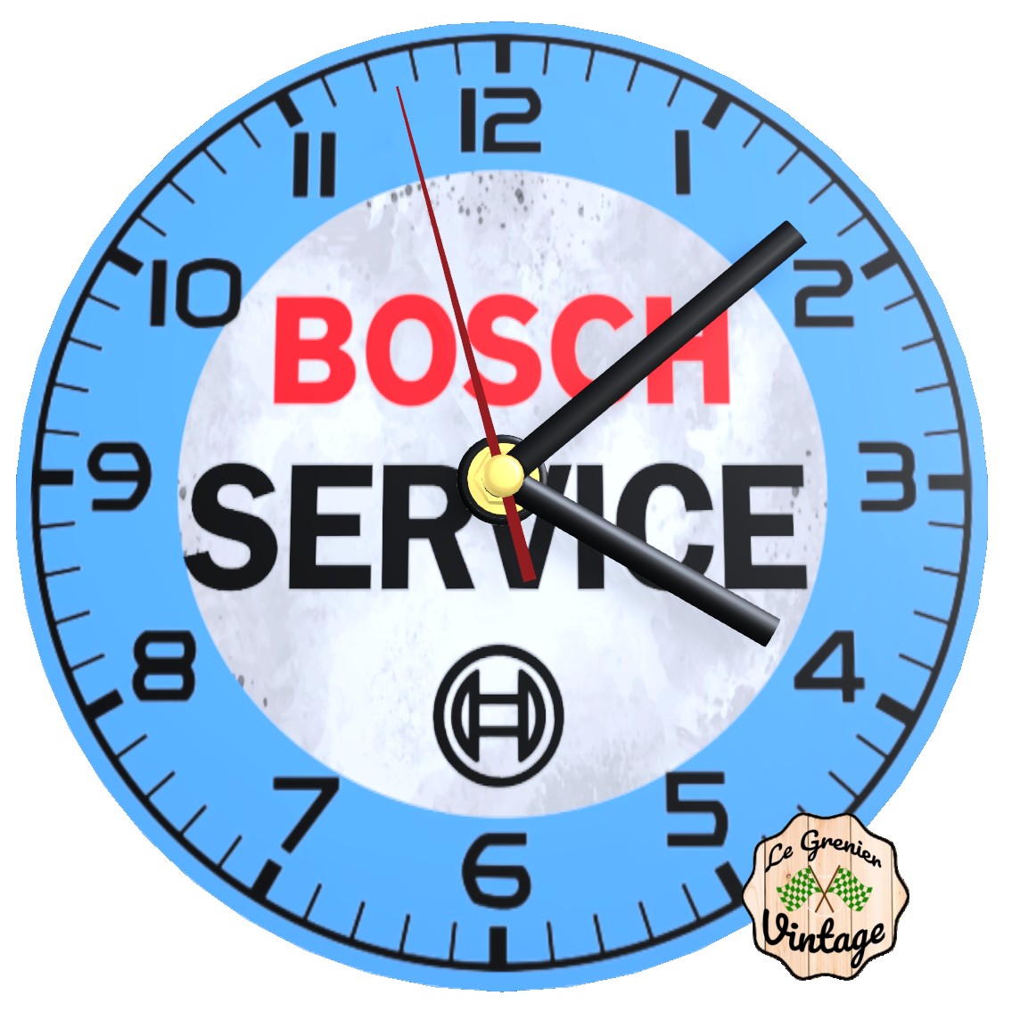 Plaque Métal Publicitaire BOSCH – 20x30cm Bombée Relief – Déco Atelier