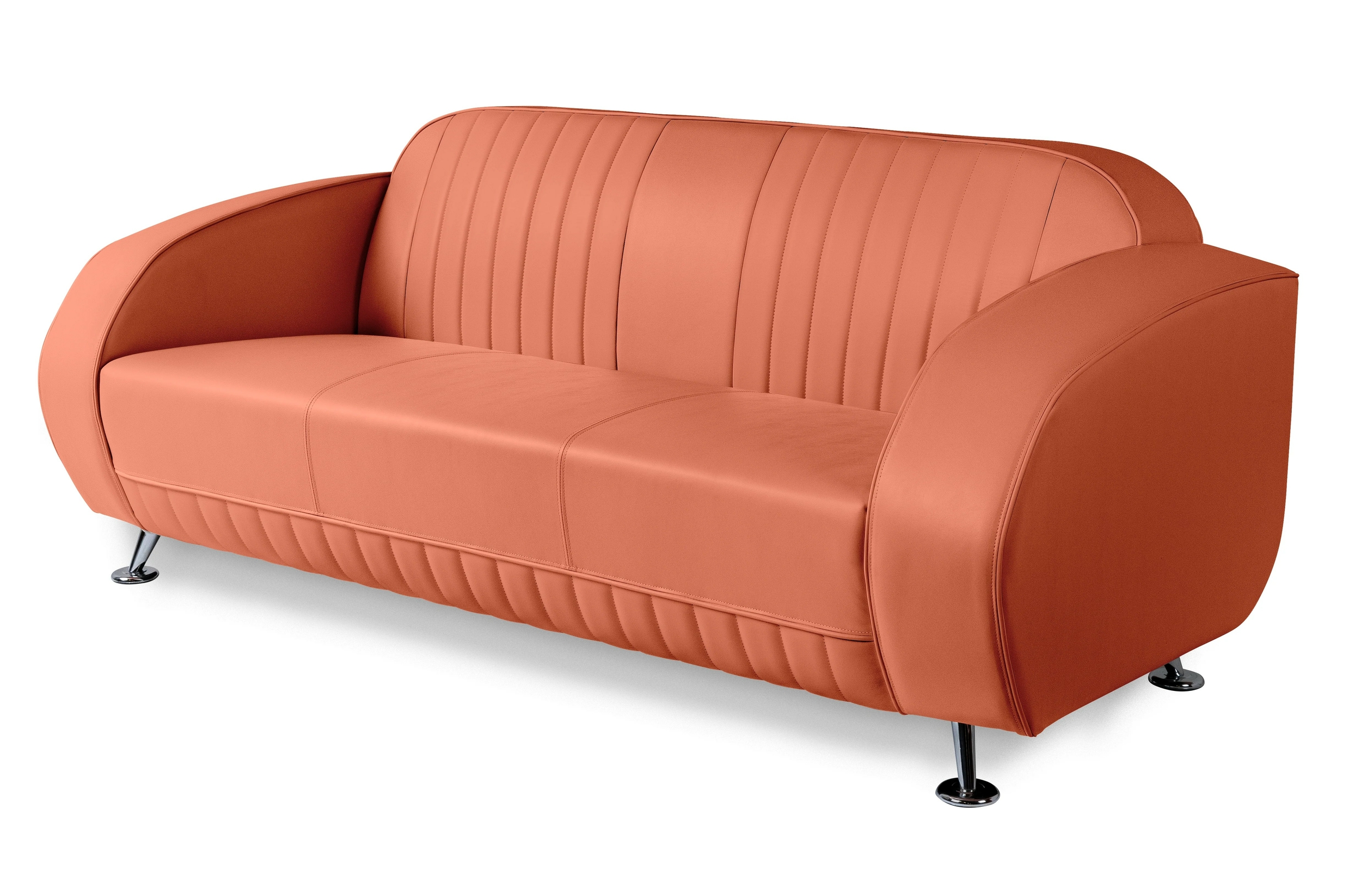 canapé rétro waverly vinyle orange