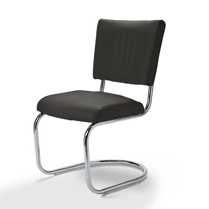 chaise rétro vinyle noir de Diner