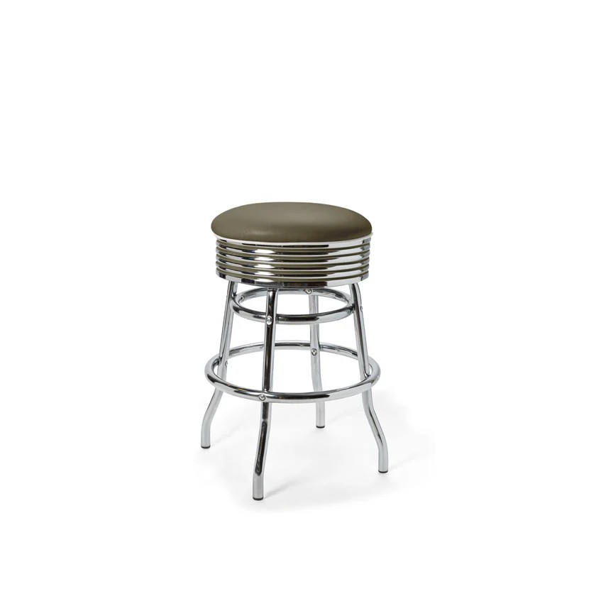 tabouret rétro chromé Palace 66WP vert army