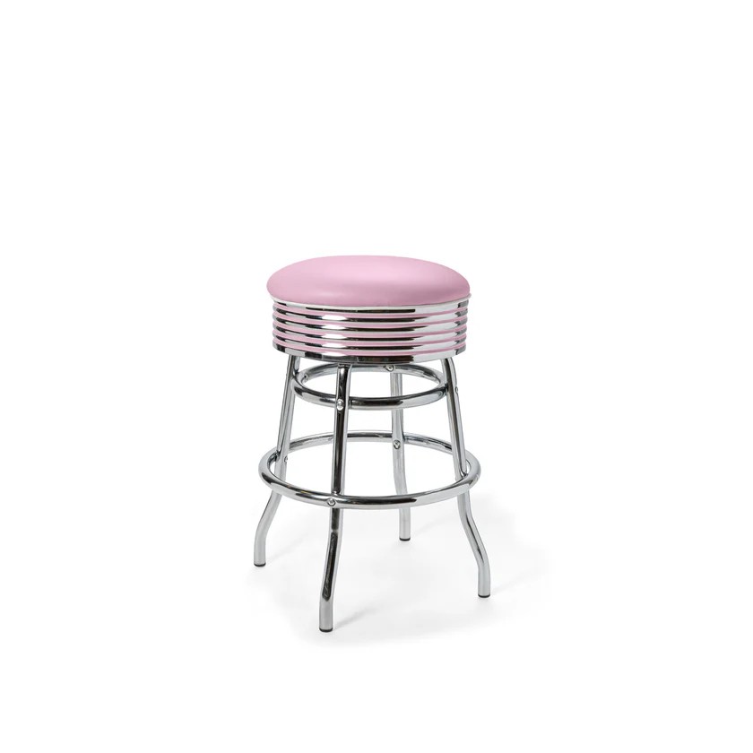 tabouret de bar palace 66wp chromé rose lilas