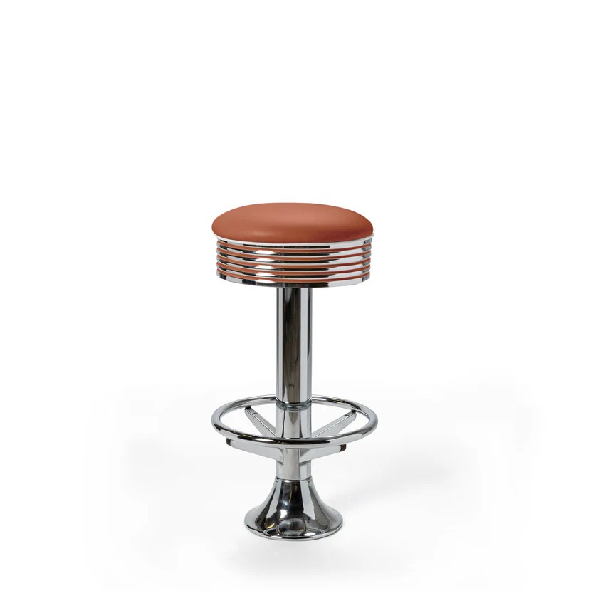 tabouret de bar chromé à fixer Casey 77wp beige terra