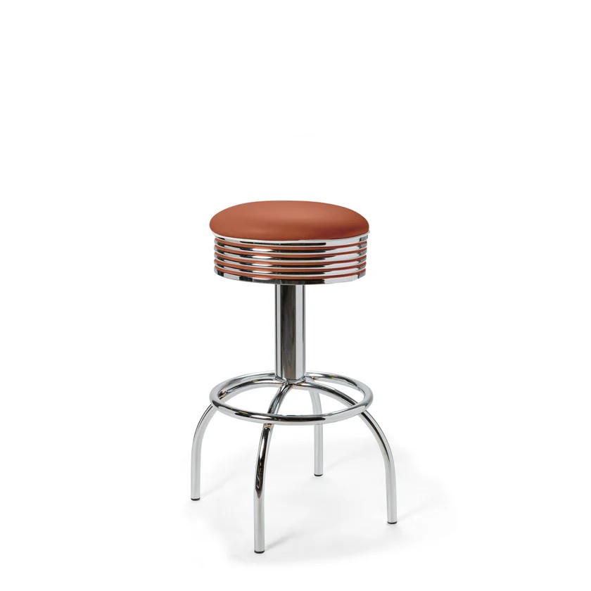 tabouret de bar 77cm chromé comet beige terra