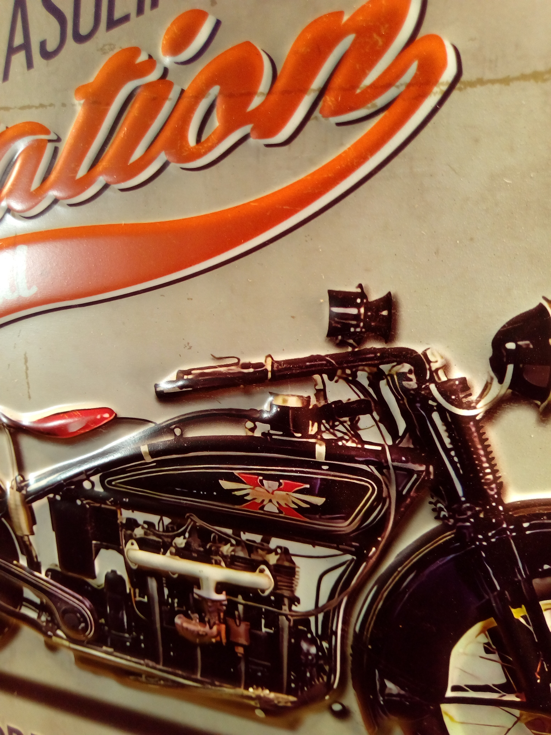 plaque capsule moto rétro vintage