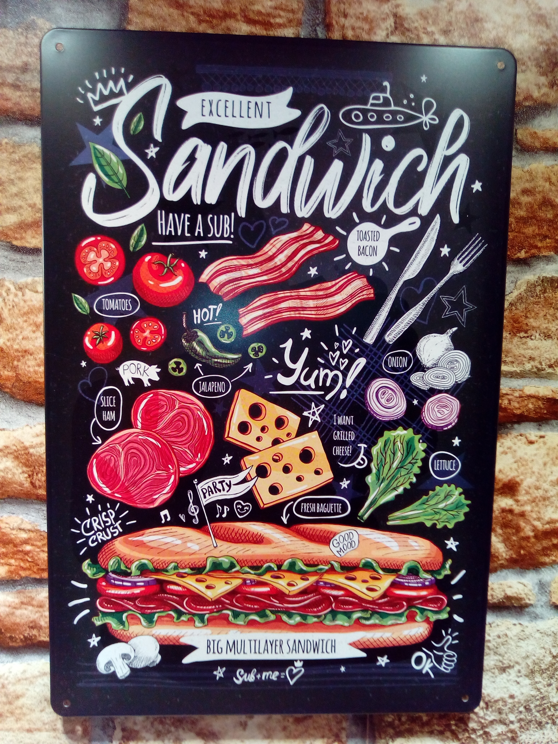 Plaque déco Sandwich
