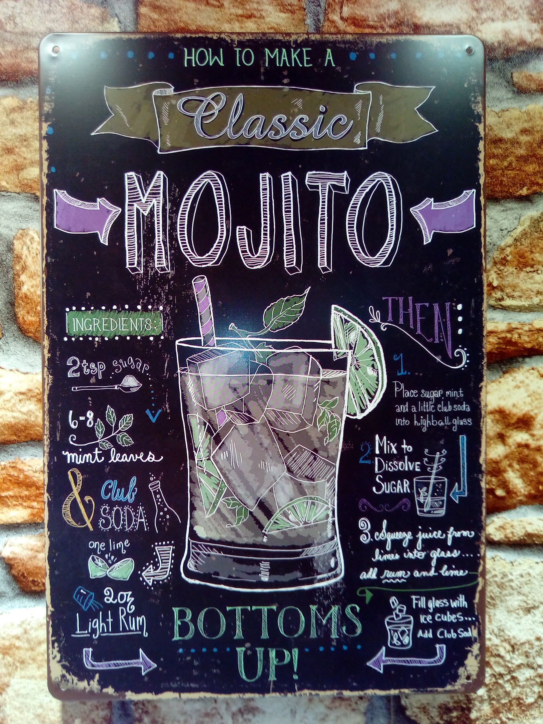 Plaque déco Mojito