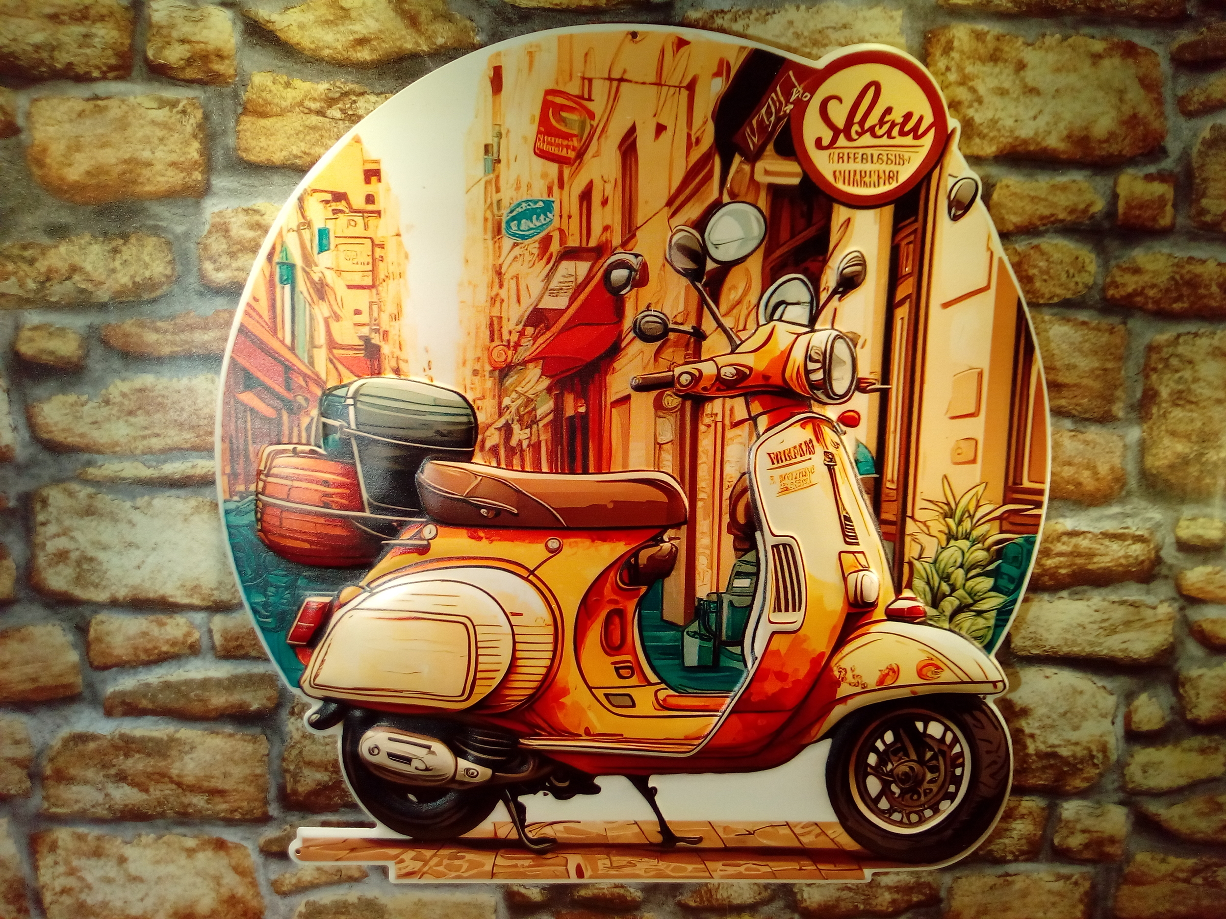 Plaque scooter vintage