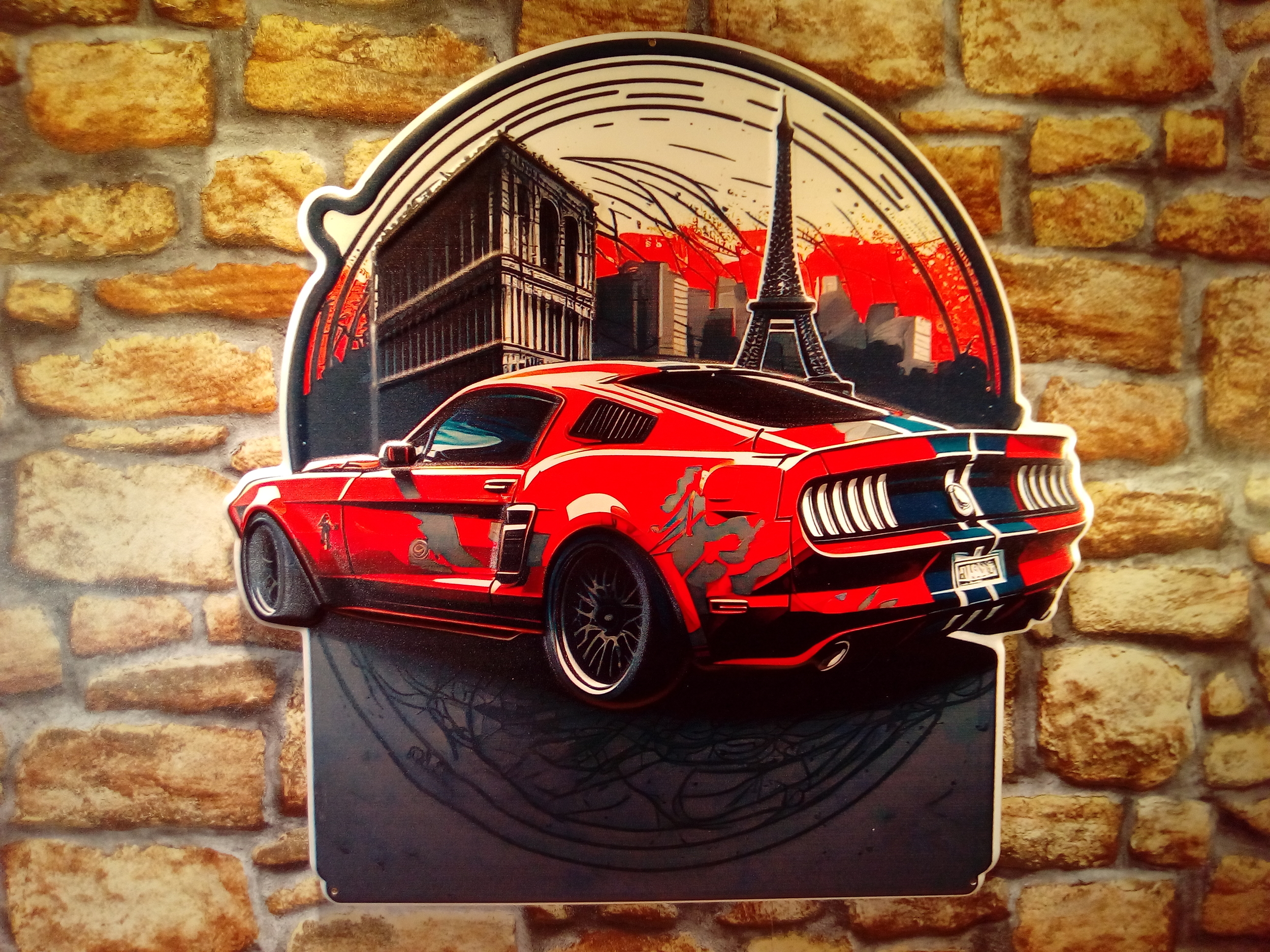 Plaque Ford mustang Tour eiffel
