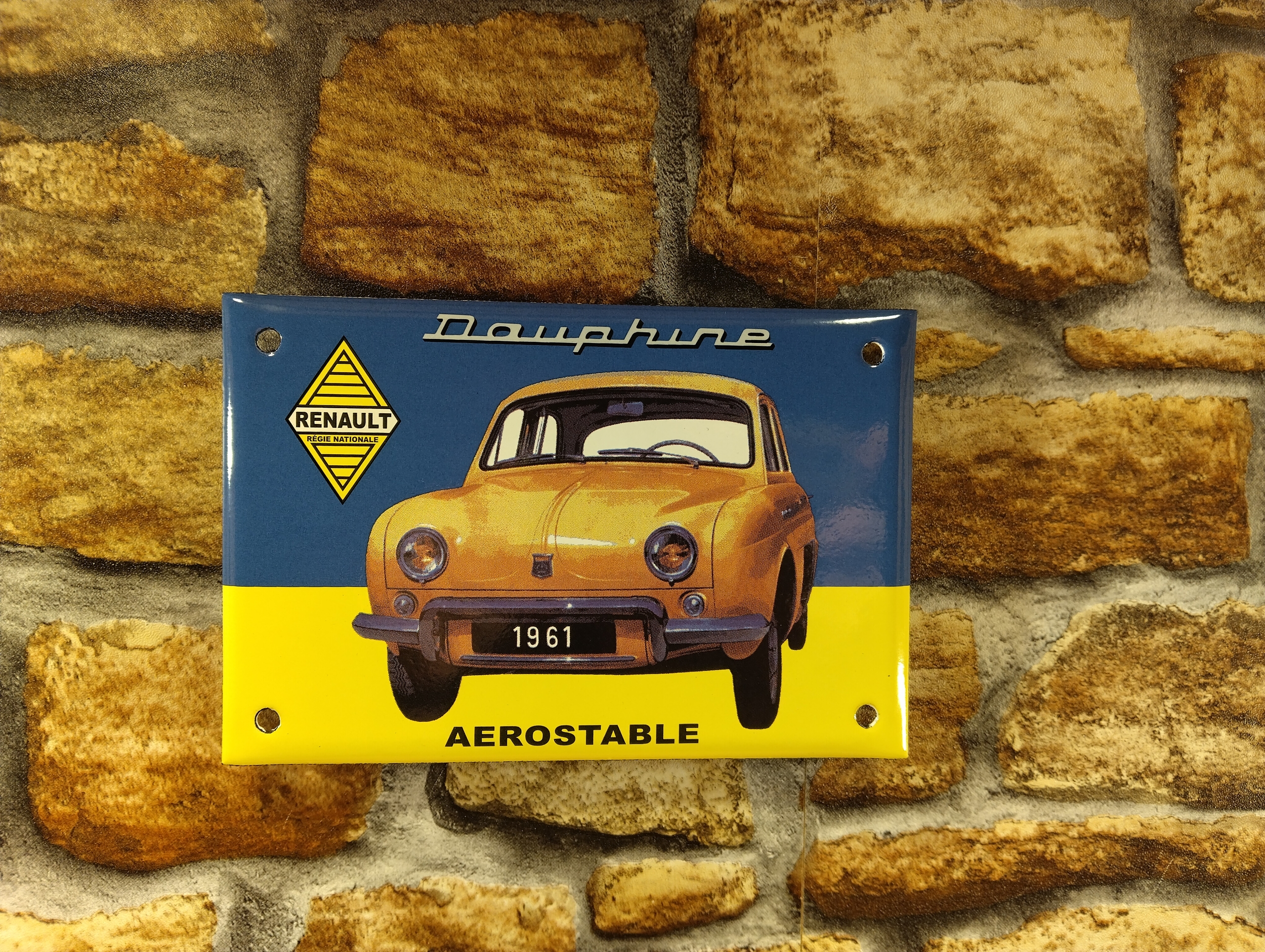Plaque émaillée Renault Dauphine