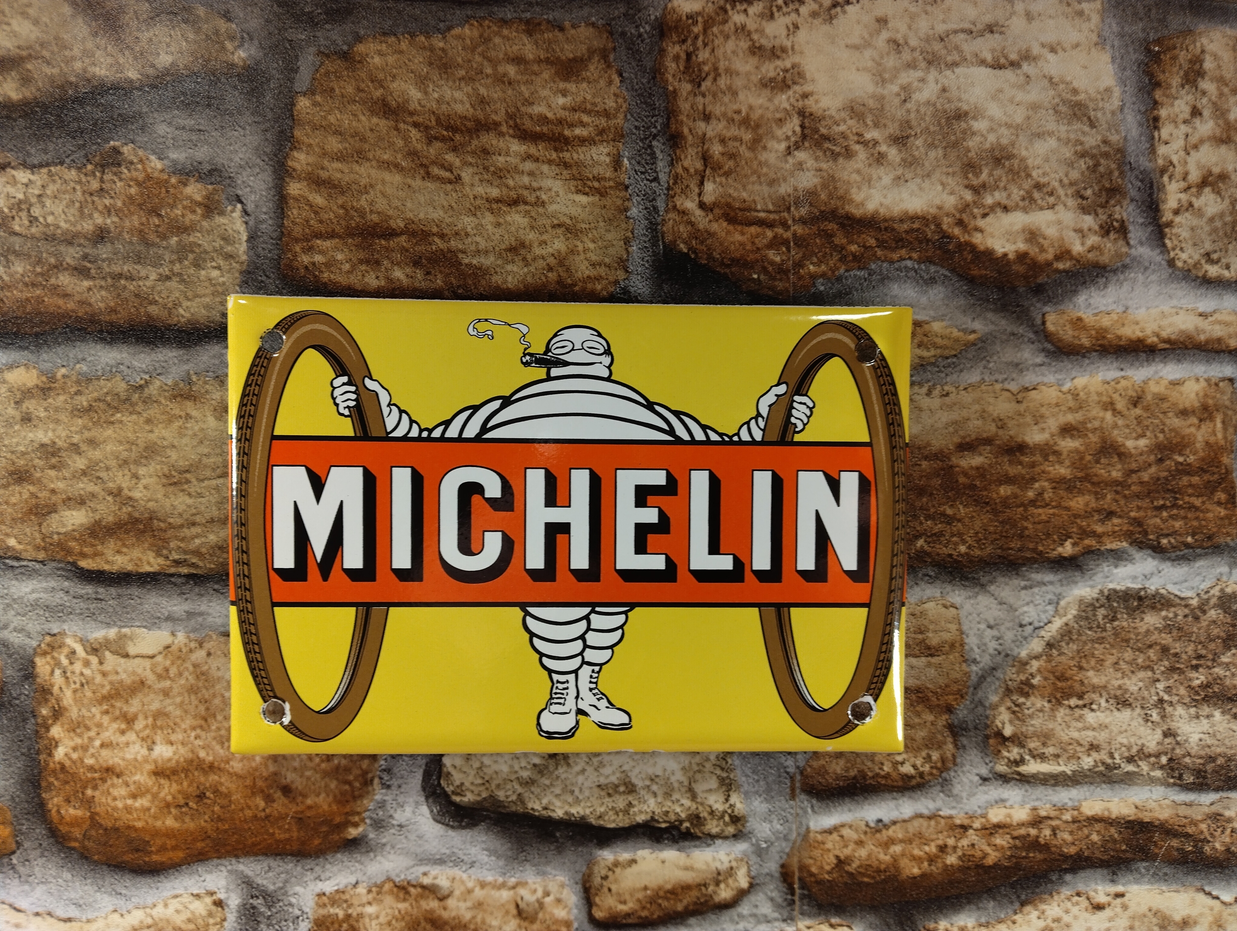 Plaque émaillée Michelin pneus