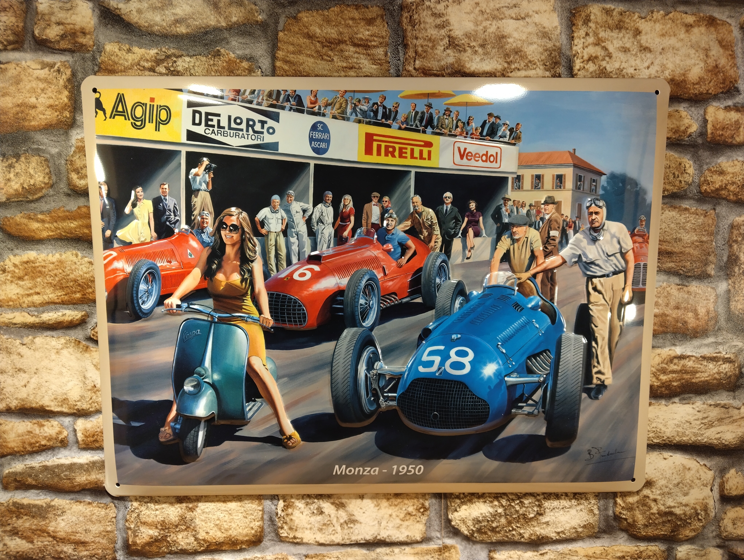 Plaque métal Monza 1950