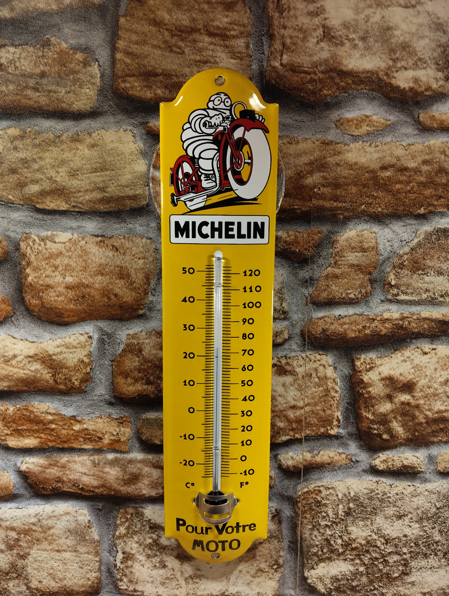 Thermomètre émaillé Michelin moto