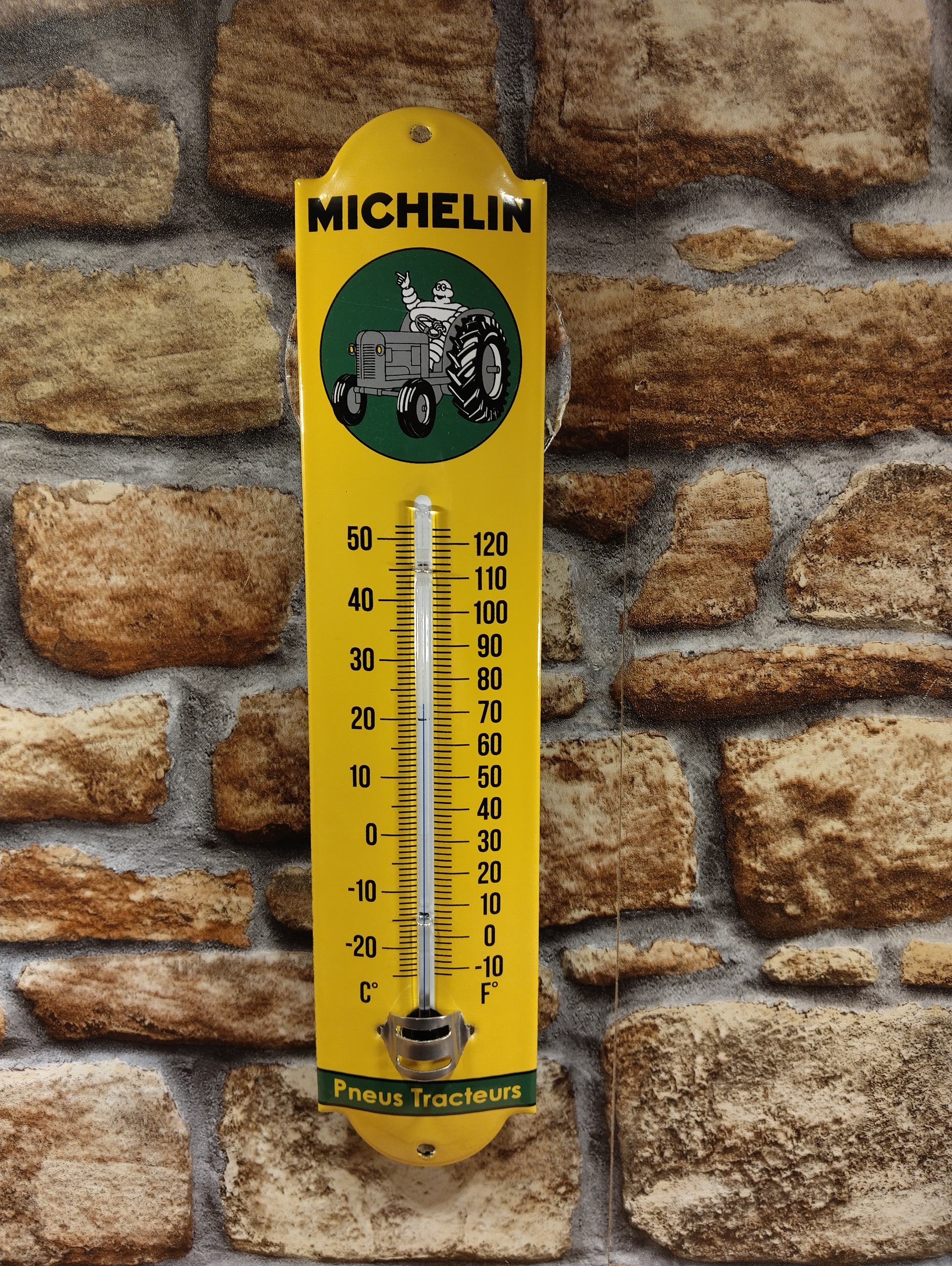 Thermomètre émaillé Michelin tracteur
