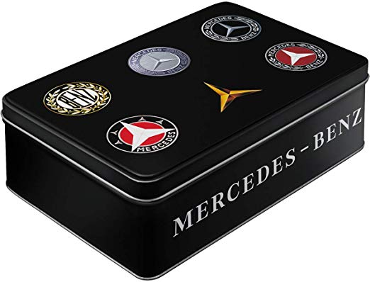 Boite métal Mercedes logos