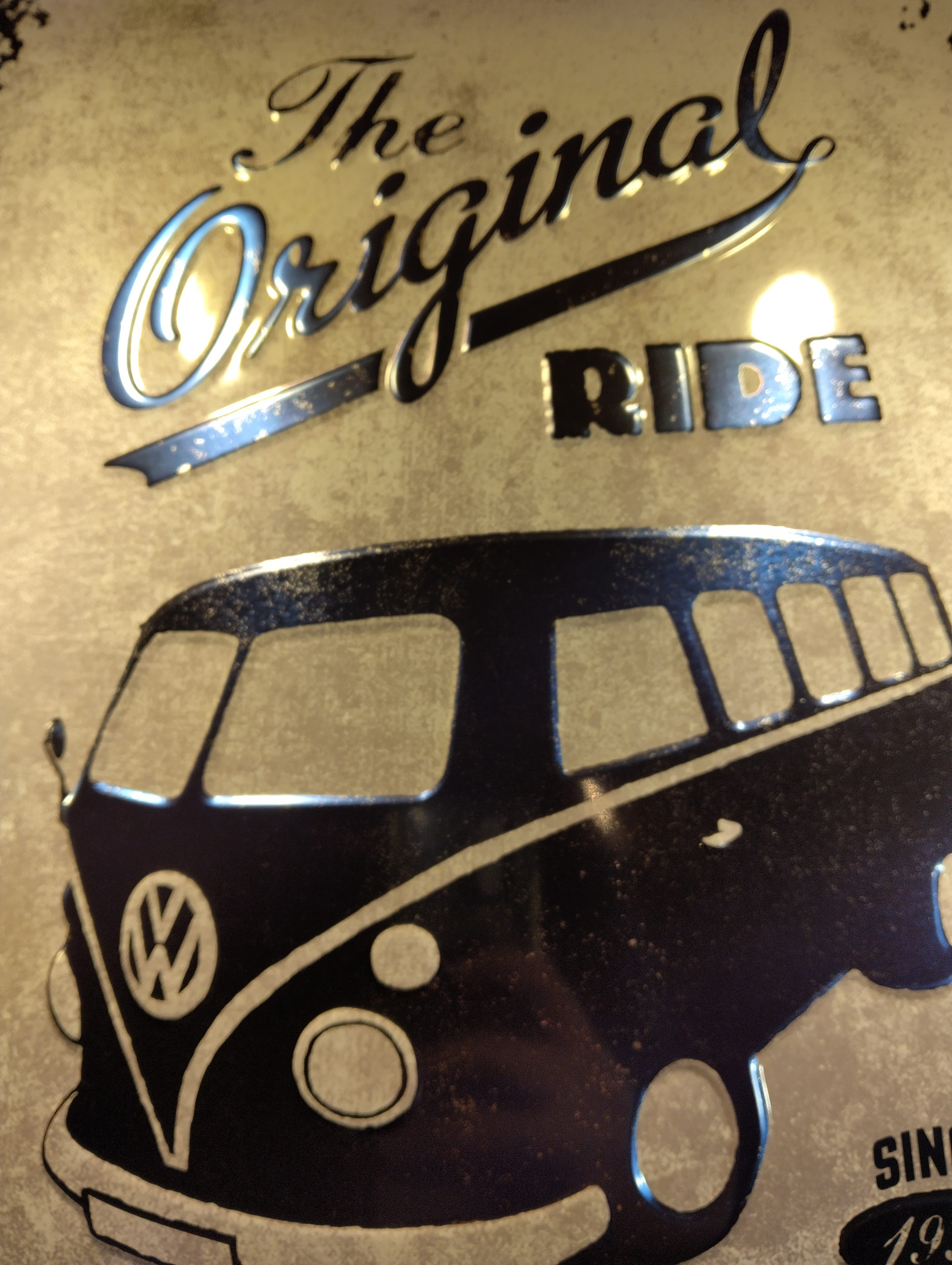 Plaque Vw Combi original Metallic Edition Limitée vintage
