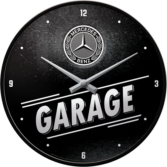 horloge murale mercedes garage vintage rétro