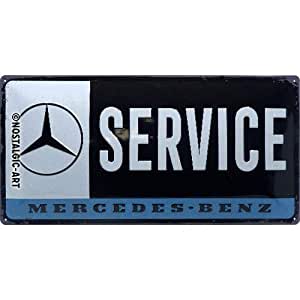Plaque métal Mercedes service 25 x 50