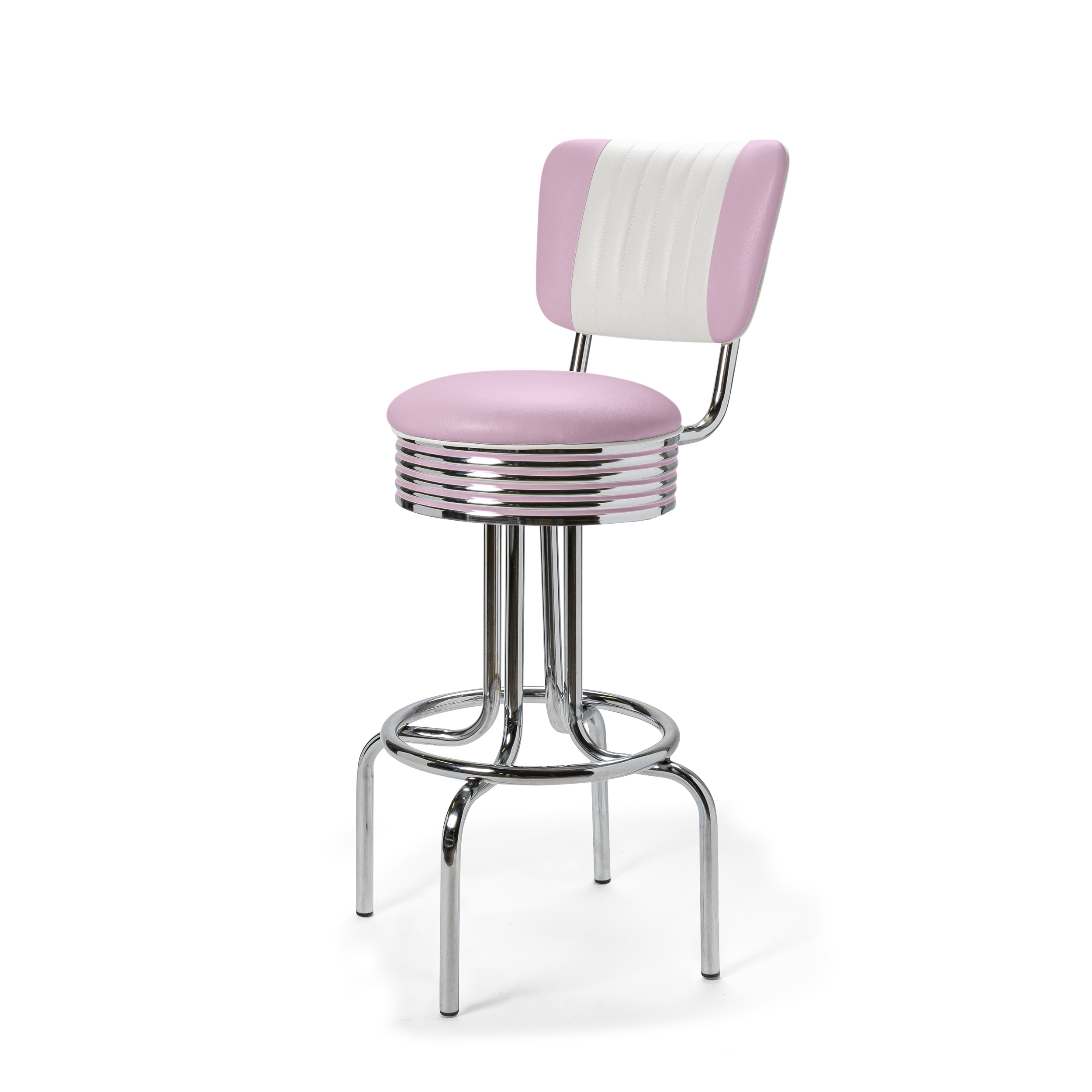 Airline Barstool Backrest CB 77 Chrome Lilac