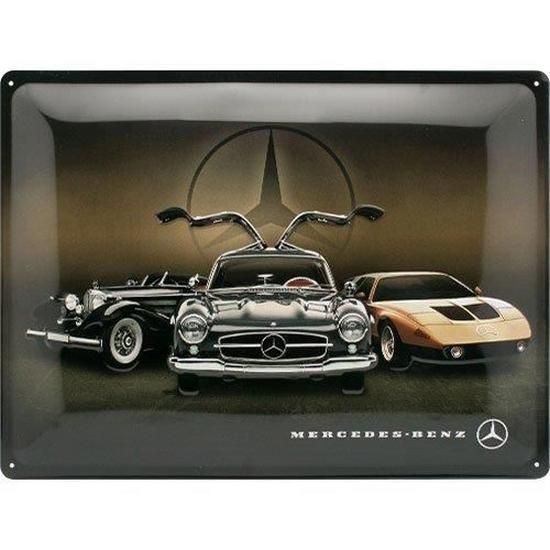 Plaque métal Mercedes historic 40 x 30
