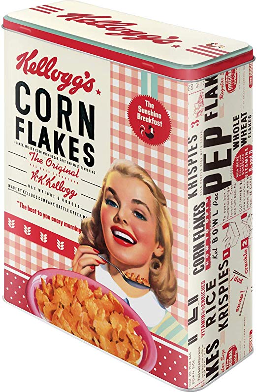 boite kelloggs métal vintage collection