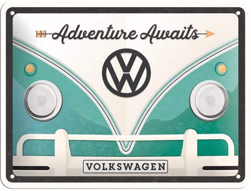 plaque métal vw combi décoration rétro t1