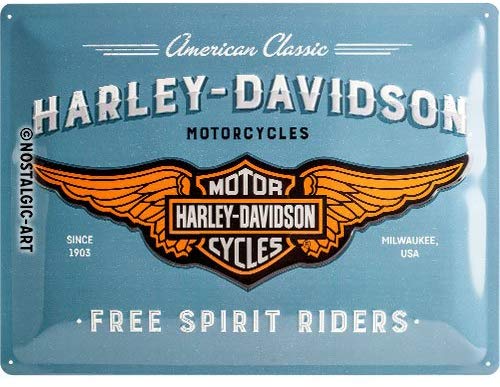 plaque métal harley publicité vintage moto