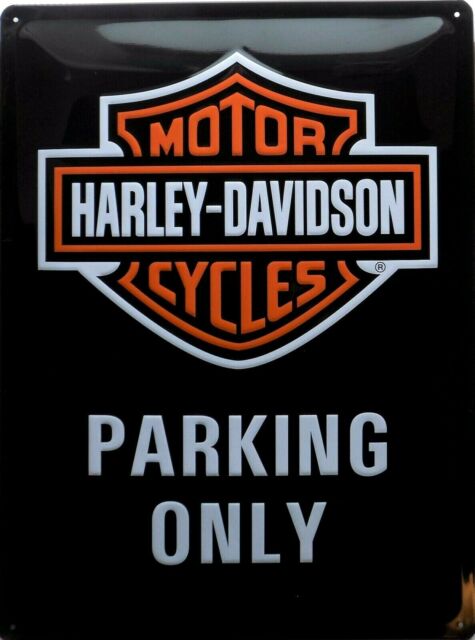 Plaque Harley parking only 30 x 40