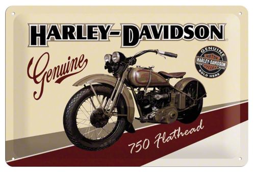 Plaque Harley Flathead 30 x 20