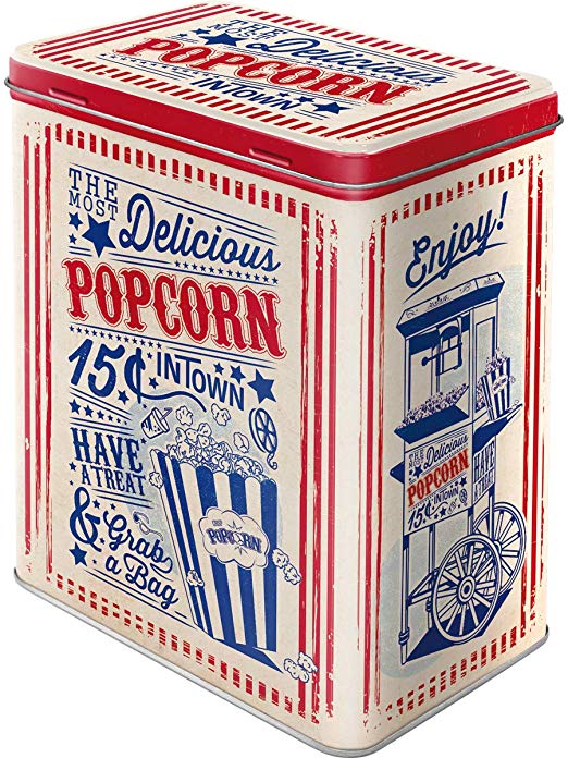 boite métal popcorn vintage rétro le grenier