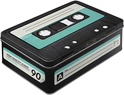 boite métal rangement cassette rétro vintage