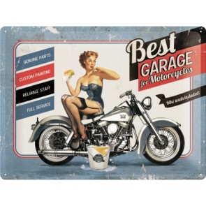 plaque métal best garage vintage rétro déco publicité