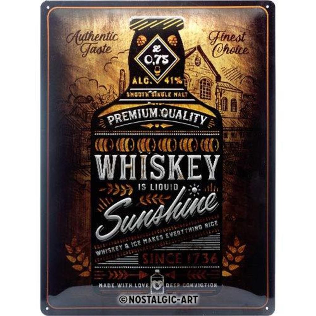 plaque métal publicitaire whisky bar vintage déco