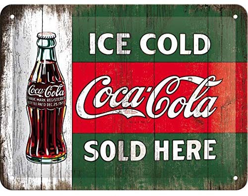 Plaque ice cold Coca-cola 20 x 15