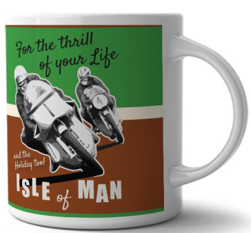 mug isle of man course moto rétro