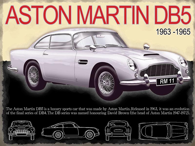 Plaque métal Aston Martin DB5