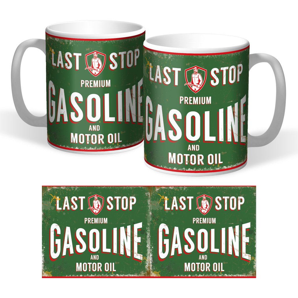 mugs premium gasoline vintage
