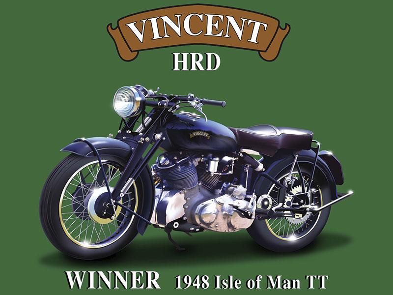 plaque publicitaire moto vincent