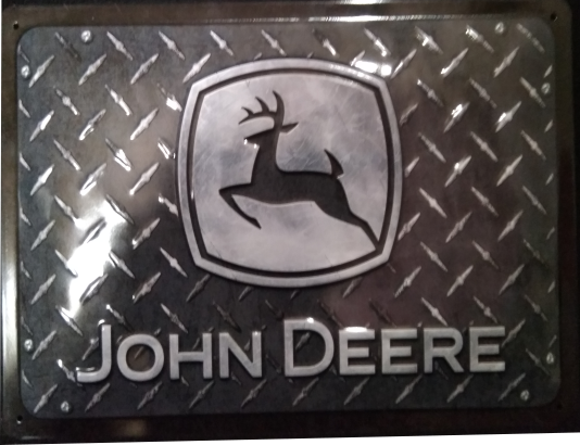 Plaque métal John Deere 30 x 20