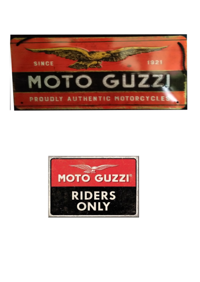 lot plaque et magnet motoguzzi